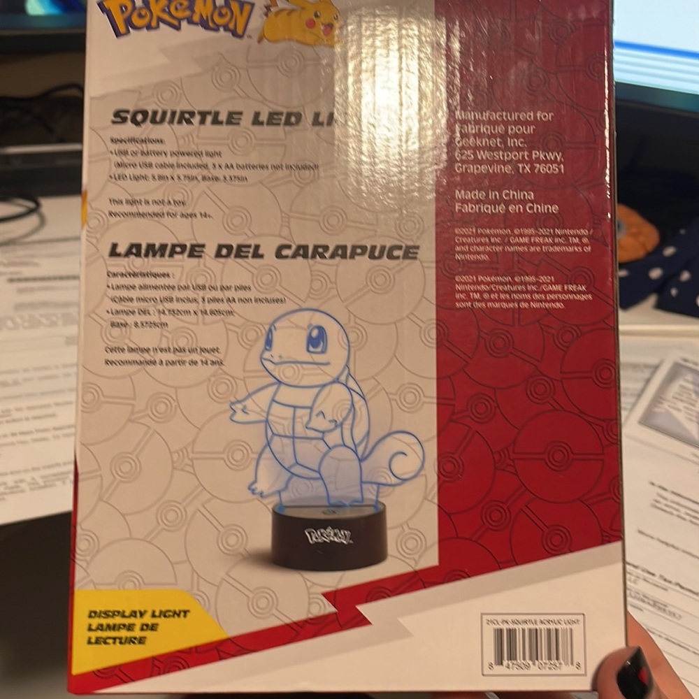 Pokémon Squirtle LED Light - Picture 2 of 2